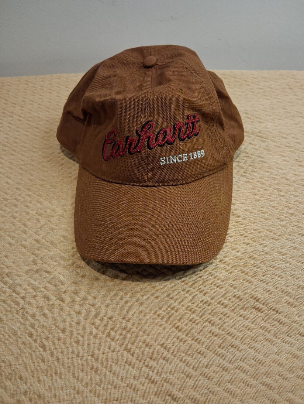 Carhartt Brown Cotton Unisex Baseball Hat. Small Flaw